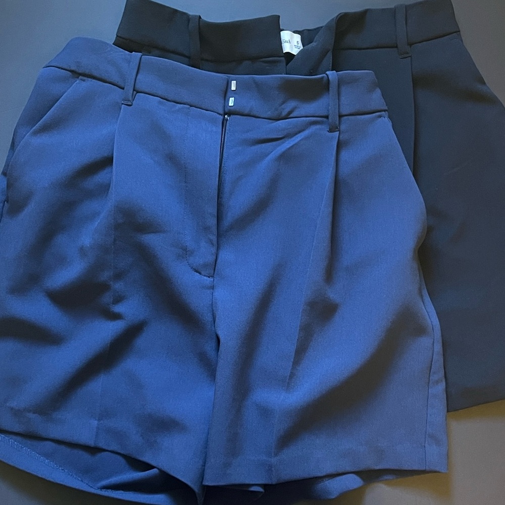 Abercrombie & Fitch High Waist Shorts in Navy and Black